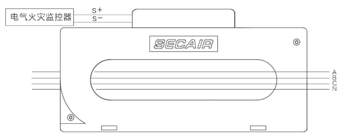 J-SCM41(250)剩余電流式<a href=http://cqymw.cn/dianqihuozai/ target=_blank class=infotextkey>電氣火災(zāi)監(jiān)控</a>探測(cè)器接線圖