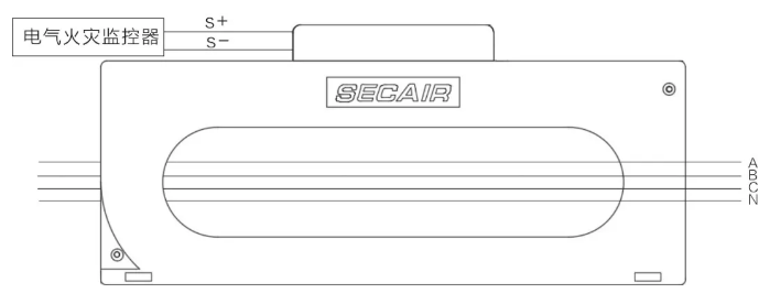 J-SCM41(400)剩余電流式<a href=http://cqymw.cn/dianqihuozai/ target=_blank class=infotextkey>電氣火災(zāi)監(jiān)控</a>探測(cè)器接線圖